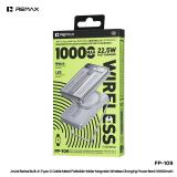 REMAX FP-109 MAGNÉTICO INALÁMBRICO 15W / QC 22.5W BANCO DE ENERGIA 10000MAH + SOPORTE PLEGABLE PLATEADO
