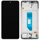 PANTALLA TACTIL + DISPLAY AMOLED DISPLAY COMPLETO + MARCO PARA XIAOMI REDMI NOTE 14 4G (24117RN76G 24117RN76O) (GLOBAL VERSION) NEGRO ORIGINAL (SERVICE PACK)(MISURA 162.1MM)