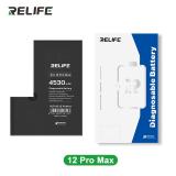 RELIFE BATERIA DE GRAN CAPACIDAD (4530 mAh) PARA APPLE IPHONE 12 PRO MAX 6.7 (DIAGNOSTICABLE BATERIA NO ES NECESARIO SOLDAR CABLE ORIGINAL DE BATERIA NO HAY MENSAJE DE "PARTE DESCONOCIDA") (REQUIERE ACTUALIZACIÓN A LA ÚLTIMA VERSIÓN)
