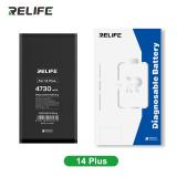 RELIFE BATERIA DE GRAN CAPACIDAD (4730 mAh) PARA APPLE IPHONE 14 PLUS 6.7 (DIAGNOSTICABLE BATERIA NO ES NECESARIO SOLDAR CABLE ORIGINAL DE BATERIA NO HAY MENSAJE DE "PARTE DESCONOCIDA") (REQUIERE ACTUALIZACIÓN A LA ÚLTIMA VERSIÓN)