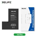 RELIFE BATERIA DE GRAN CAPACIDAD (3410 mAh) PARA APPLE IPHONE 14 PRO 6.1 (DIAGNOSTICABLE BATERIA NO ES NECESARIO SOLDAR CABLE ORIGINAL DE BATERIA NO HAY MENSAJE DE "PARTE DESCONOCIDA") (REQUIERE ACTUALIZACIÓN A LA ÚLTIMA VERSIÓN)