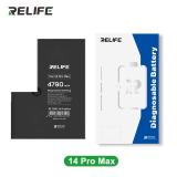 RELIFE BATERIA DE GRAN CAPACIDAD (4790 mAh) PARA APPLE IPHONE 14 PRO MAX 6.7 (DIAGNOSTICABLE BATERIA NO ES NECESARIO SOLDAR CABLE ORIGINAL DE BATERIA NO HAY MENSAJE DE "PARTE DESCONOCIDA") (REQUIERE ACTUALIZACIÓN A LA ÚLTIMA VERSIÓN)