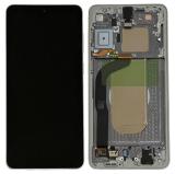 PANTALLA TACTIL + DISPLAY AMOLED DISPLAY COMPLETO + MARCO PARA SAMSUNG GALAXY S25 EDGE S937B TITANIO PLATEADO ORIGINAL (SERVICE PACK)