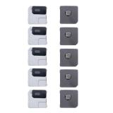 SET 5 PIEZAS PROTECTOR ANTIPOLVO DEL MICRÓFONO TRASERO PARA APPLE IPHONE 12 MINI 5.4 BLANCO