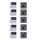 SET 5 PIEZAS PROTECTOR ANTIPOLVO DEL MICRÓFONO TRASERO PARA APPLE IPHONE 12 MINI 5.4 NEGRO