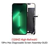 PANTALLA TACTIL + DISPLAY OLED DISPLAY COMPLETO PARA APPLE IPHONE 13 PRO MAX 6.7 JCID OLED VERSIONE SOFT (DIAGNOSTICABLE NO ES NECESARIO TRASPLANTAR EL IC DE PANTALLA ORIGINAL)