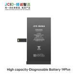 JCID BATERIA DE GRAN CAPACIDAD (4730 MAH) PARA APPLE IPHONE 14 PLUS 6.7 (DIAGNOSTICABLE BATERIA NO ES NECESARIO SOLDAR CABLE ORIGINAL DE BATERIA NO HAY MENSAJE DE "PARTE DESCONOCIDA")