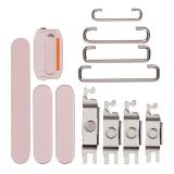 SET 3 PIEZAS TECLADO DE VOLUMEN ENCENDIDO I BOTON VIBRAZIONE PARA APPLE IPHONE 15 6.1 / IPHONE 15 PLUS 6.7 ROSA
