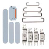 SET 3 PIEZAS TECLADO DE VOLUMEN ENCENDIDO I BOTON VIBRAZIONE PARA APPLE IPHONE 15 6.1 / IPHONE 15 PLUS 6.7 AZUL
