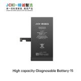 JCID BATERIA DE GRAN CAPACIDAD (3520 MAH) PARA APPLE IPHONE 15 6.1 (DIAGNOSTICABLE BATERIA NO ES NECESARIO SOLDAR CABLE ORIGINAL DE BATERIA NO HAY MENSAJE DE "PARTE DESCONOCIDA")