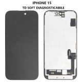PANTALLA TACTIL + DISPLAY OLED DISPLAY COMPLETO PARA APPLE IPHONE 15 6.1 TD OLED VERSIONE SOFT (DIAGNOSTICABLE NO ES NECESARIO TRASPLANTAR EL IC DE PANTALLA ORIGINAL)