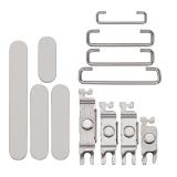 SET 3 PIEZAS TECLADO DE VOLUMEN ENCENDIDO I BOTON VIBRAZIONE PARA APPLE IPHONE 16 PRO 6.3 / IPHONE 16 PRO MAX 6.9 TITANIO NATURAL