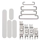 SET 3 PIEZAS TECLADO DE VOLUMEN ENCENDIDO I BOTON VIBRAZIONE PARA APPLE IPHONE 16 PRO 6.3 / IPHONE 16 PRO MAX 6.9 BLANCO