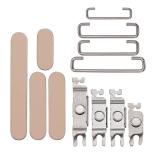 SET 3 PIEZAS TECLADO DE VOLUMEN ENCENDIDO I BOTON VIBRAZIONE PARA APPLE IPHONE 16 PRO 6.3 / IPHONE 16 PRO MAX 6.9 ORO