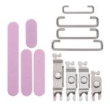 SET 3 PIEZAS TECLADO DE VOLUMEN ENCENDIDO I BOTON VIBRAZIONE PARA APPLE IPHONE 16 6.1 / IPHONE 16 PLUS 6.7 ROSA