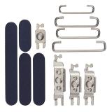 SET 3 PIEZAS TECLADO DE VOLUMEN ENCENDIDO I BOTON VIBRAZIONE PARA APPLE IPHONE 17 PRO 6.3 / IPHONE 17 PRO MAX 6.9 AZUL