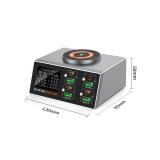WLX-X9S 9 IN 1 CARGA INALÁMBRICA / CARGADOR MULTIPUERTO CON LCD (4 USB / 3 PD 30W / PD 65W) GRIS