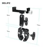 RELIFE TO2 ABRAZADERA DIRECCIONAL MULTIFUNCIONAL CABEZAL DE BOLA GIRATORIO DE 360° PARA FIJAR TELÉFONOS / TABLETAS Y OTROS DISPOSITIVOS AUXILIARES