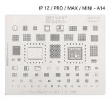 AMAOE IP 12 / PRO / MAX / MINI / A14 PLANTILLA METALICA DE CHIP IC PARA APPLE IPHONE 12 / 12 PRO / 12 PRO MAX / 12 MINI / A14