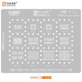 AMAOE EMMC:3 PLANTILLA METALICA DE CHIP IC PARA EMMC / EMCP / UFS / UMCP / LPDDR / NAND / PCIE 0.15MM
