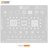 AMAOE PLANTILLA METALICA DE CHIP IC PARA SAM-15 SAMSUNG GALAXY S21 5G G991B / S21+ 5G G996B G996U / S21 ULTRA 5G G998B G998U / Z FLIP 3 5G F711B / Z FOLD 3 5G F926B