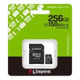 KINGSTON CANVAS SELECT PLUS SDCS3/256GB MICRO SD TARJETA FLASH VELOCIDAD DE LECTURA 150MB/S