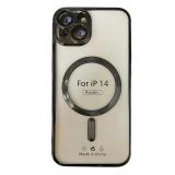 FUNDA DE GALVANOPLASTIA + PROTECCIÓN DE LENTES + MAGNETIC PARA APPLE IPHONE 14 NEGRO