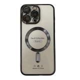 FUNDA DE GALVANOPLASTIA + PROTECCIÓN DE LENTES + MAGNETIC PARA APPLE IPHONE 15 PRO MAX NEGRO