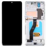 DISPLAY LCD + PANTALLA TACTIL DISPLAY COMPLETO + MARCO PARA SAMSUNG GALAXY S21 ULTRA 5G G998B PLATEADO FANTASMA OEM OLED