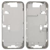 MARCO CENTRAL A PARA APPLE IPHONE 16 PRO 6.3 BLANCO OEM (SIN BOTÓN DE CÁMARA + CABLE)