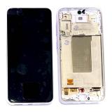 PANTALLA TACTIL + DISPLAY AMOLED DISPLAY COMPLETO CON MARCO PARA SAMSUNG GALAXY A37 5G A376B  VIOLETA ORIGINAL (SERVICE PACK)