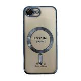 FUNDA DE GALVANOPLASTIA + PROTECCIÓN DE LENTES + MAGNETIC PARA APPLE IPHONE 16E AZUL