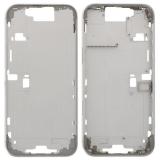 MARCO CENTRAL A PARA APPLE IPHONE 16 PRO MAX 6.9 BLANCO OEM (SIN BOTÓN DE CÁMARA + CABLE)