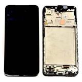 PANTALLA TACTIL + DISPLAY AMOLED DISPLAY COMPLETO + MARCO PARA SAMSUNG GALAXY A17 4G A175F NEGRO ORIGINALE (SERVICE PACK)