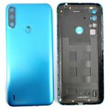 TAPA TRASERA PARA MOTOROLA MOTO E7 POWER / MOTO E7i POWER XT2097 AZUL ORIGINAL