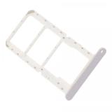 BANDEJA DE TARJETA SIM DUAL PARA SAMSUNG GALAXY A14 A145P PLATEADO / BLANCO