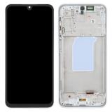 PANTALLA TACTIL + DISPLAY AMOLED DISPLAY COMPLETO CON MARCO PARA SAMSUNG GALAXY A26 5G A266B BLANCO ORIGINAL (SERVICE PACK)