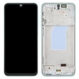 PANTALLA TACTIL + DISPLAY AMOLED DISPLAY COMPLETO CON MARCO PARA SAMSUNG GALAXY A26 5G A266B MENTA VERDE ORIGINAL (SERVICE PACK)