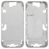 MARCO CENTRAL A PARA APPLE IPHONE 16 6.1 BLANCO OEM (SIN BOTÓN DE CÁMARA + CABLE)
