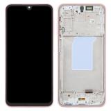 PANTALLA TACTIL + DISPLAY AMOLED DISPLAY COMPLETO CON MARCO PARA SAMSUNG GALAXY A26 5G A266B ROSA ORIGINAL (SERVICE PACK)