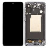 ŶPANTALLA TACTIL + DISPLAY AMOLED DISPLAY COMPLETO CON MARCO PARA SAMSUNG GALAXY A57 5G A576B GRIS PANTALLA SERVICE PACK + MARCO (NO ORIGINAL)