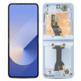 PANTALLA TACTIL + DISPLAY AMOLED DISPLAY COMPLETO + MARCO PARA SAMSUNG GALAXY Z FLIP 6 5G F741B AZUL ORIGINAL (SERVICE PACK)