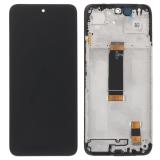 PANTALLA TACTIL + DISPLAY AMOLED DISPLAY COMPLETO + MARCO PARA XIAOMI REDMI 13 4G (2404ARN45A 24040RN64Y) / REDMI 13 5G / POCO M6 4G NEGRO ORIGINAL (SERVICE PACK)