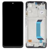 PANTALLA TACTIL + DISPLAY LCD DISPLAY COMPLETO + MARCO PARA XIAOMI REDMI NOTE 12 5G (22111317I 22111317G) / POCO X5 5G (22111317PG) NEGRO ORIGINAL (SERVICE PACK)