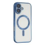 FUNDA DE GALVANOPLASTIA + PROTECCIÓN DE LENTES + MAGNETIC PARA APPLE IPHONE 17 AZUL