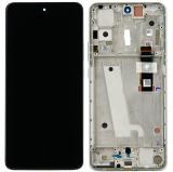 DISPLAY LCD + PANTALLA TACTIL DISPLAY COMPLETO + MARCO PARA MOTOROLA Edge 30 (XT2203) BLANCO ORIGINAL (SERVICE PACK 5D68C20586)