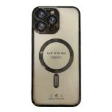 FUNDA DE GALVANOPLASTIA + PROTECCIÓN DE LENTES + MAGNETIC PARA APPLE IPHONE 14 PRO MAX NEGRO