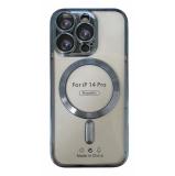 FUNDA DE GALVANOPLASTIA + PROTECCIÓN DE LENTES + MAGNETIC PARA APPLE IPHONE 14 PRO AZUL
