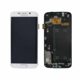 DISPLAY LCD + TOUCH DISPLAY COMPLETO + MARCO PARA SAMSUNG GALAXY S6 EDGE G925F BLANCO ORIGINAL (SERVICE PACK)
