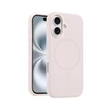 FUNDA DE SILICONA LIQUIDA + MAGNETIC PARA APPLE IPHONE 16 PLUS ROSA